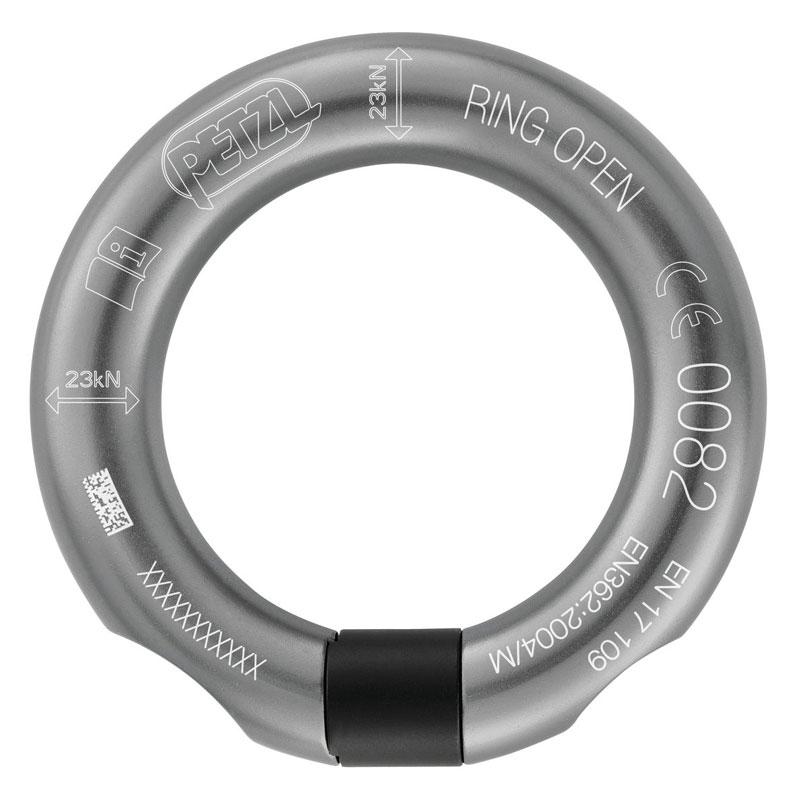 rozoberateľný krúžok PETZL Ring Open dark grey